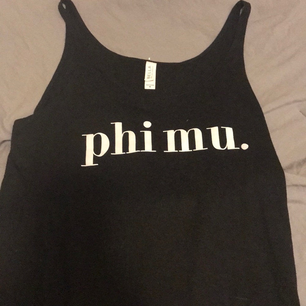 black and white phi mu tank